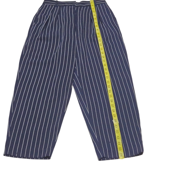 Aritzia Babaton Modesto Navy Pinstripe Ankle Trousers Pants Women Size  US 4 - Picture 6 of 12